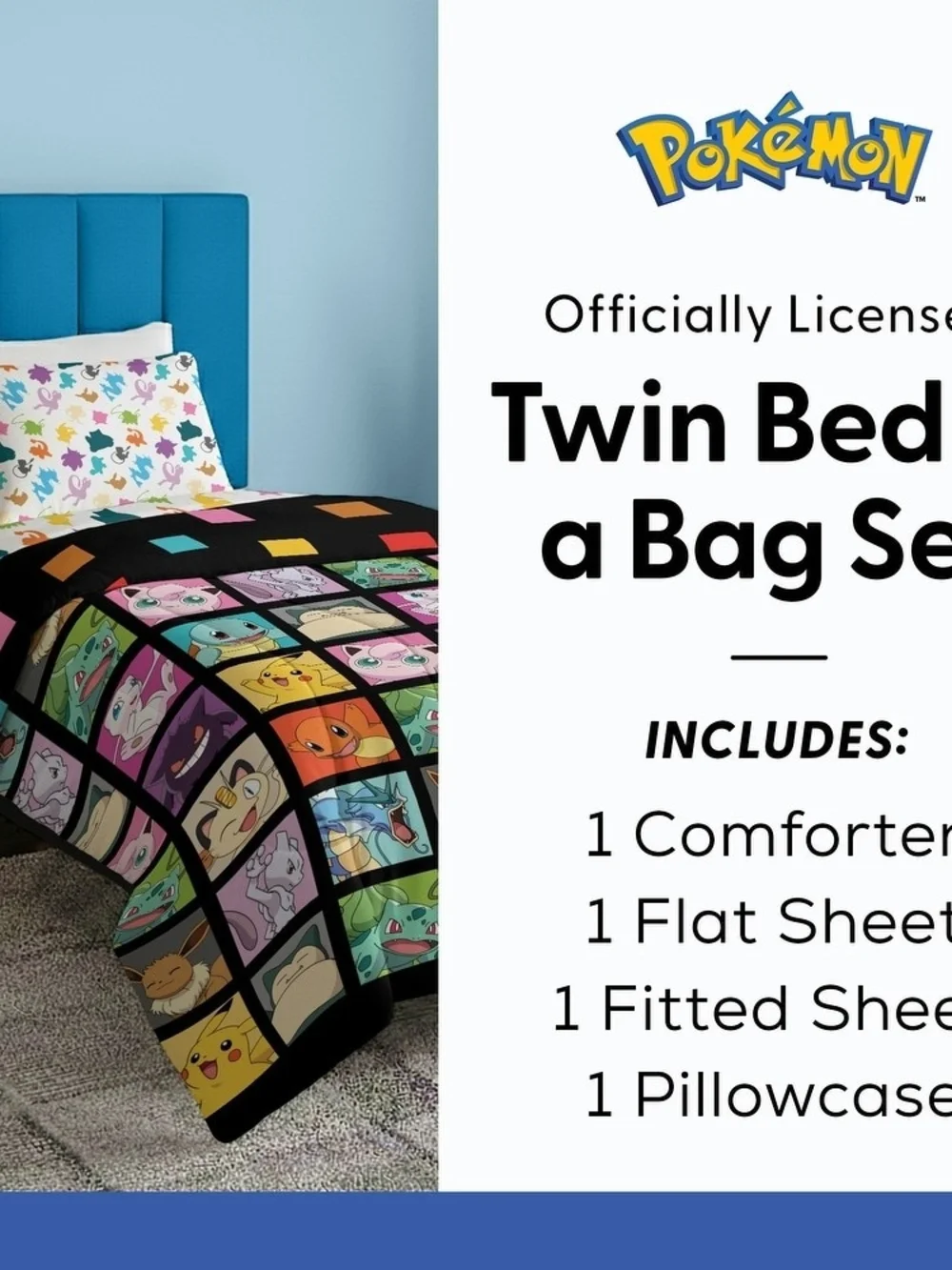 Pokemon Bed In A Bag Set - Twin